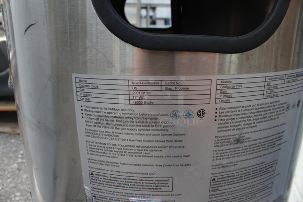NCZH-G-KMZMSS Metal Floor Style Propane Gas Patio Heater. 48,000 BTU. - Image 5 of 7