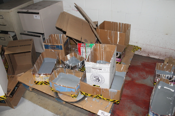 ALL ONE MONEY! TWO PALLET LOT of Various Cardboard Boxes. BUYER MUST REMOVE. - Image 2 of 3