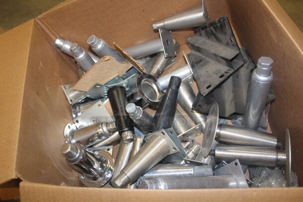 ALL ONE MONEY! Pallet Of Miscellanous Equipment Legs, Casters, Metal Plates  - Image 2 of 6