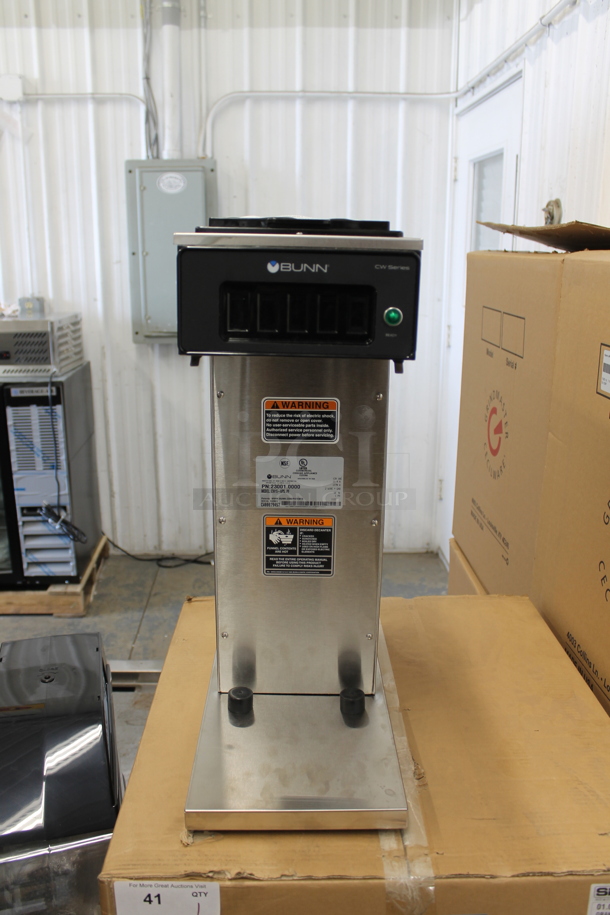 BRAND NEW IN BOX! 2022 Bunn CW15-APS Stainless Steel Commercial Countertop Coffee Machine. Stock Picture - Cosmetic Condition May Vary.  120 Volts, 1 Phase.  - Image 1 of 4