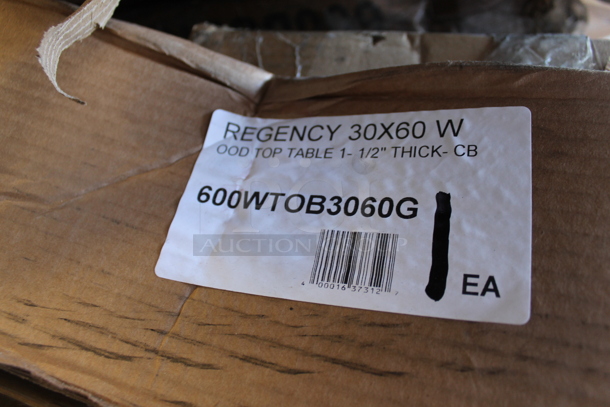 BRAND NEW SCRATCH AND DENT! Regency 600WTOB3060G 30" x 60" Wood Top Work Table with Galvanized Base - Image 2 of 2