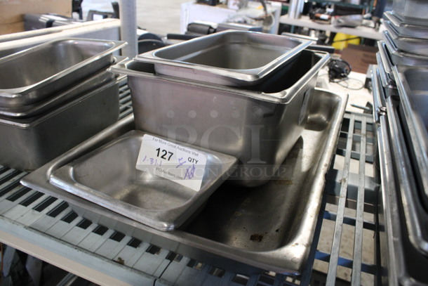 ALL ONE MONEY! Lot of 4 Various Stainless Steel Drop In Bins Including 1/1x2 - Image 3 of 4