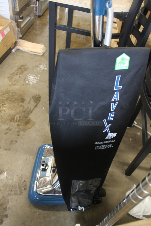 BRAND NEW SCRATCH AND DENT! Lavex P103 457LAVHEPA12 12" Upright Bagged Vacuum Cleaner with HEPA Filtration. 120 Volts, 1 Phase.  - Image 4 of 7