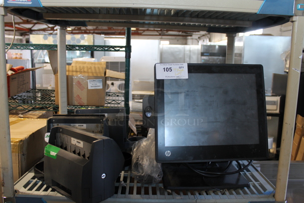 ALL ONE MONEY! Tier Lot of Various Items Including HP POS Monitor and 3 Change Dispenser Bases. - Image 1 of 3