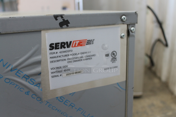 BRAND NEW SCRATCH AND DENT! 2022 ServIt 423WDSFS1 Stainless Steel Commercial Countertop Single Drawer Warming Drawer. 120 Volts, 1 Phase. Tested and Working! - Image 4 of 4