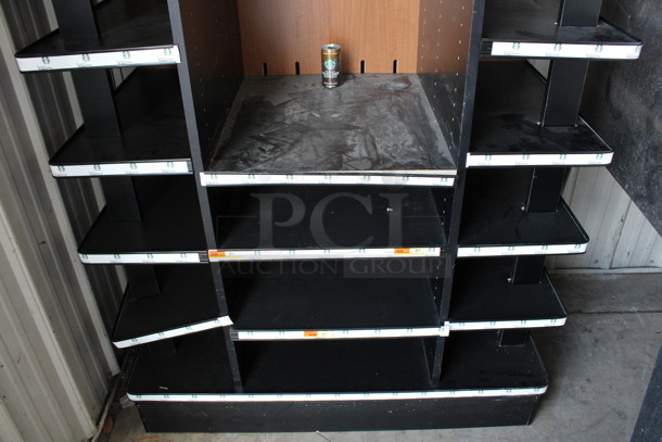 Starbucks Black and Brown Multi Shelf Display Rack. 46x26x92 - Image 4 of 6