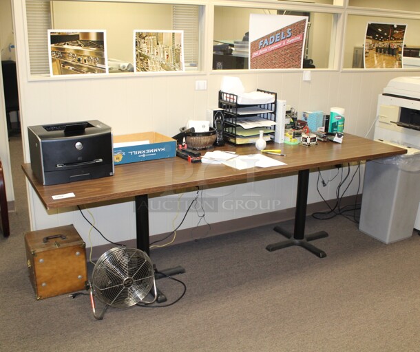 GREAT! Wood Grain Top Table. 96x30x29. Table Only! 