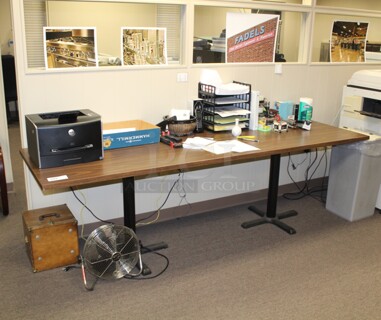 GREAT! Wood Grain Top Table. 96x30x29. Table Only! 