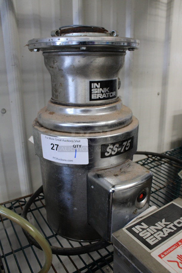 Insinkerator Model SS75-27 Stainless Steel Commercial Garbage Disposal w/ Insinkerator Model MRS-10 Control Box. 115/208/230 Volts, 1 Phase. 10x12x19, 7x5.5x8 - Image 3 of 6