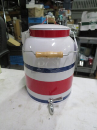 One Metal Beverage Dispenser.