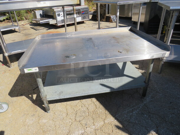 One Stainless Steel Equipment Table With Under Shelf. 48X30.5X26 - Image 1 of 1