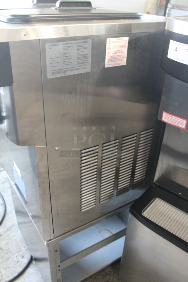 2012 Taylor C723-33 Stainless Steel Commercial Water Cooled Floor Style 2 Flavor w/ Twist Soft Serve Ice Cream Machine on Commercial Casters. 208-230 Volts, 3 Phase. - Image 9 of 11