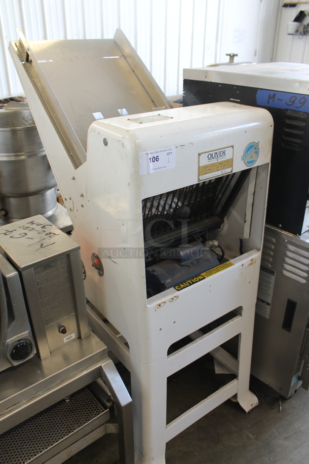 Oliver 797-32 Metal Commercial Floor Style Bread Loaf Slicer. 115 Volts, 1 Phase. Cannot Test Due To Cut Power Cord  - Image 2 of 6