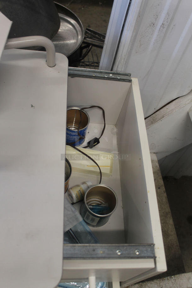 White Counter w/ 5 Drawers and Dental Equipment Contents. - Image 5 of 9