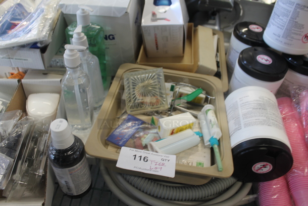 ALL ONE MONEY! Tier Lot of Various Items Including Pink Poly Cups and Dental Equipment - Image 3 of 4