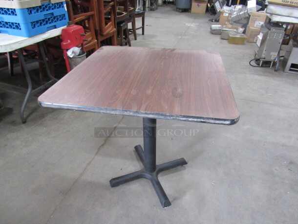 One Laminate Table Top On A Pedestal Base. 30X30X30