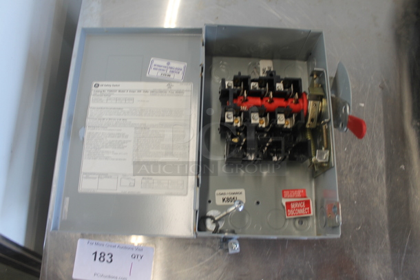 GE Gray Metal General Duty Safety Switch - Image 2 of 6