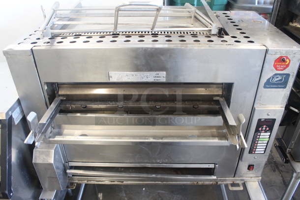 Duke Stainless Steel Commercial Natural Gas Powered Charbroiled Burger Grill on Metal Legs. - Image 2 of 10