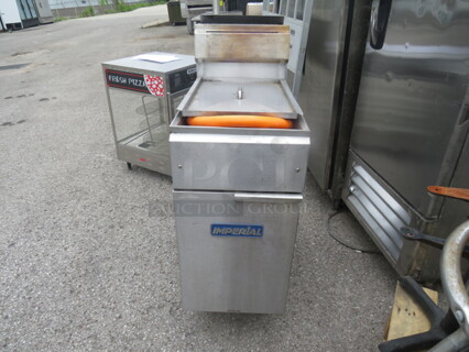 One Imperial Natural Gas Floor Fryer. Model# IFS-40. 15.5X22.5X38.5