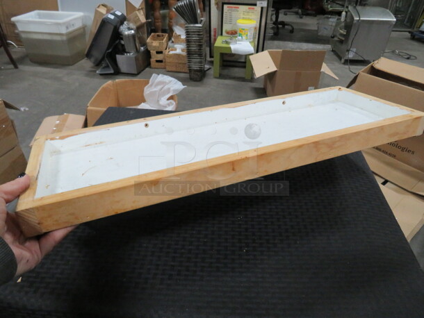 Wooden Shelf. 2XBID 25.5X9X5.5 - Image 1 of 2