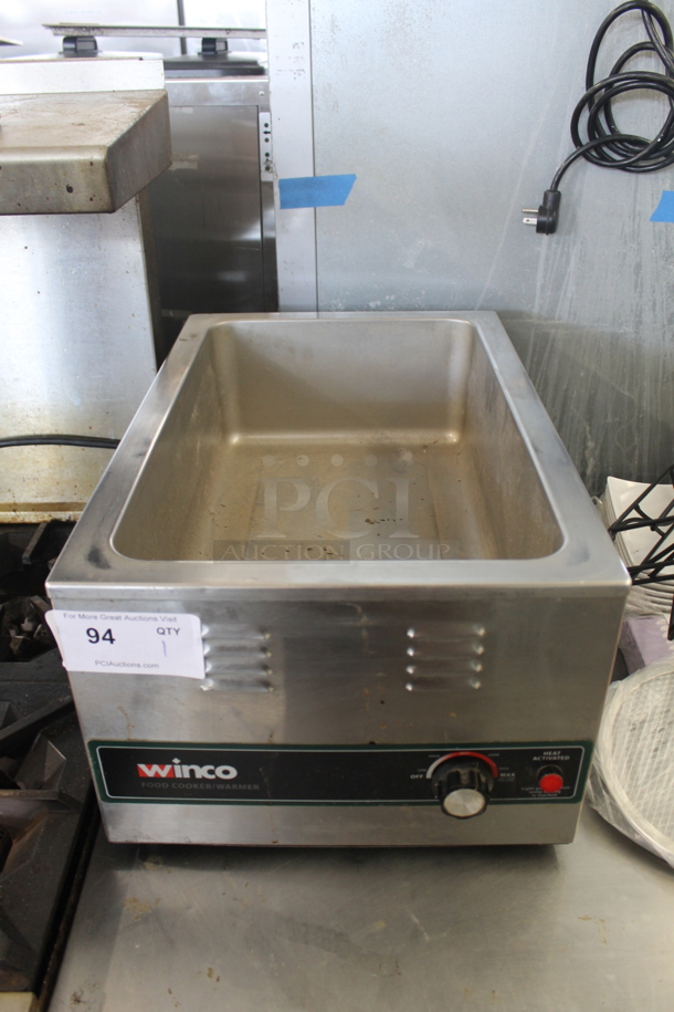 Winco FW-S600 Stainless Steel Commercial Countertop Food Warmer. 120 Volts, 1 Phase. Tested and Working!