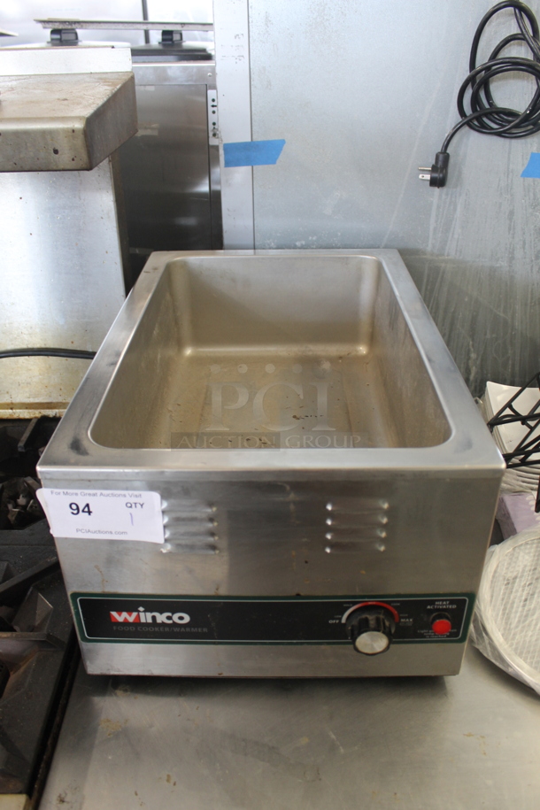 Winco FW-S600 Stainless Steel Commercial Countertop Food Warmer. 120 Volts, 1 Phase. Tested and Working! - Image 1 of 7
