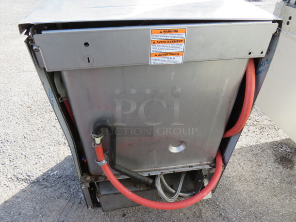 One Hobart Under Counter Dishwasher. Model# LXEH. 120/208-240 Volt. 1 Phase. Unable To Test. 23X25X32.5. $8277.50. - Image 4 of 4