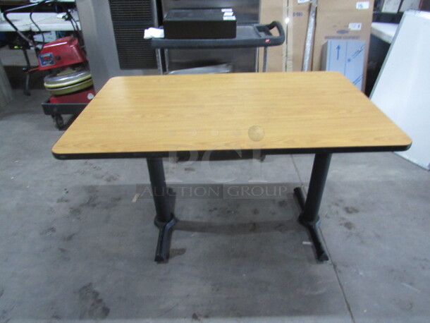 One Laminate Table Top On A Dual Pedestal Base. 48X30X30