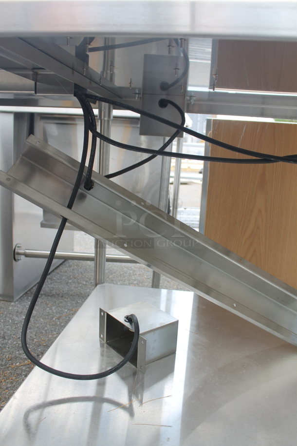 BRAND NEW! Stainless Steel Commercial Table w/ Sink Bay, Faucet, Handles and Under Shelf. - Image 10 of 11