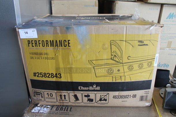 BRAND NEW SCRATCH AND DENT! Char-Broil 2582843 Metal 4 Burner Propane Gas Powered Grill. Stock Picture Used as Gallery. - Image 2 of 8