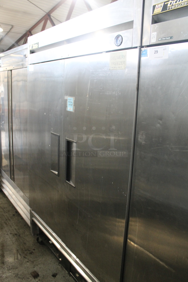 2013 True T-49F ENERGY STAR Stainless Steel Commercial 2 Door Reach In Freezer w/ Poly Coated Racks on Commercial Casters. 115 Volts, 1 Phase. Tested and Working! - Image 2 of 7