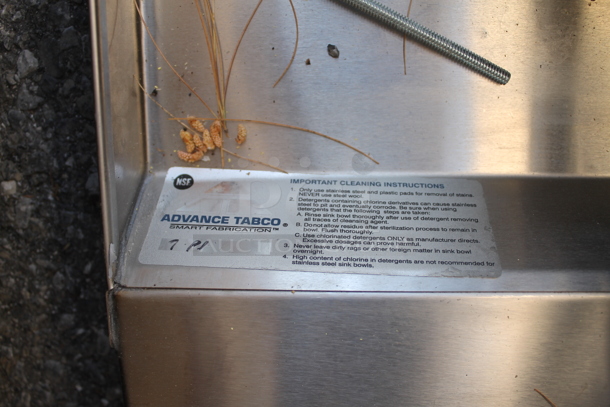 BRAND NEW! Stainless Steel Commercial Single Bay Wall Mount Sink w/ Faucet and Cabinet. - Image 8 of 8