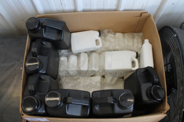 ALL ONE MONEY! Lot of Black and White Poly Bottles - Image 2 of 2