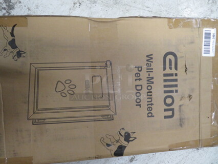 One NEW Eillion Wall Mounted Pet Door. 14.5X5.5X21