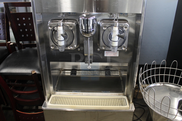 2012 Taylor 342D-27 Stainless Steel Commercial Floor Style Air Cooled 2 Flavor Frozen Beverage Machine w/ Drink Mixer Attachment on Commercial Casters. 208-230 Volts, 1 Phase. - Image 2 of 8