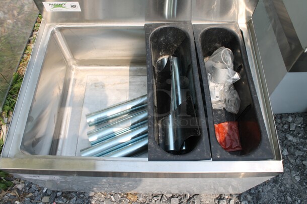 BRAND NEW SCRATCH AND DENT! Regency 600IB1824CP Commercial Stainless Steel Underbar Ice Bin With 7 Circuit Post-Mix Cold Plate, Bottle Holders And Legs. - Image 2 of 6