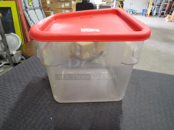 One 6 Quart Food Storage Container With Lid. - Image 1 of 1