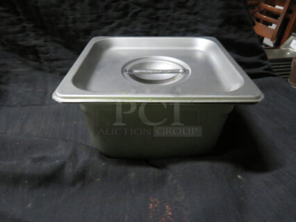1/6 Size 2.5 Inch Deep  Hotel Pan With Lid. 3XBID