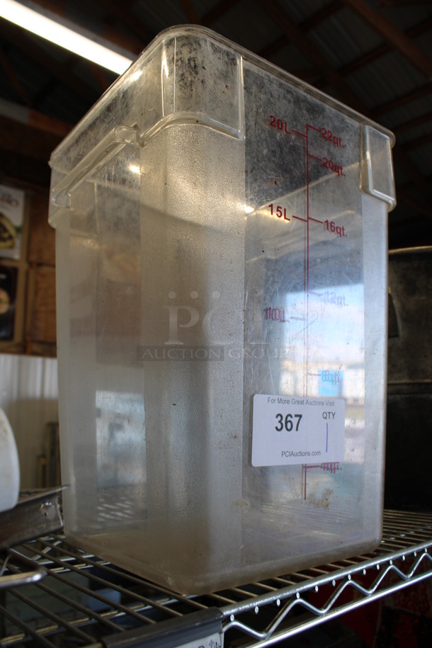 Clear Poly 22 Quart Container. 11x11x16 - Image 2 of 3