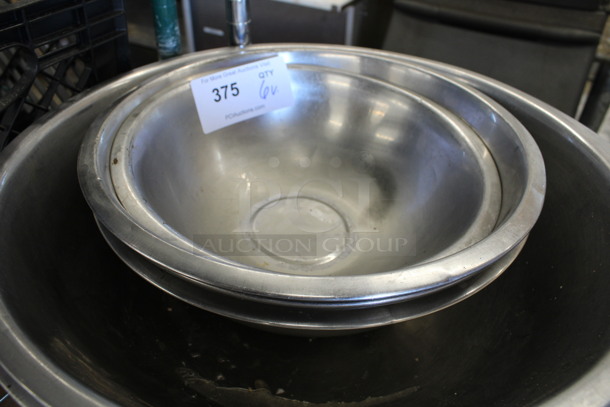 6 Various Metal Bowls. Includes 18.5x18.5x6. 6 Times Your Bid! - Image 3 of 3