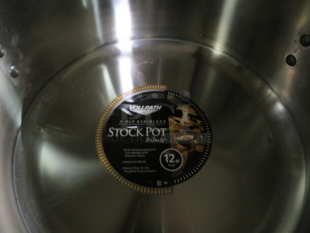 One NEW Vollrath 12 Quart Stainless Steel Stock Pot. #77521 - Image 2 of 2