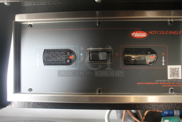 BRAND NEW! Hatco M7JP-0029-IAA-072 Commercial Electric Hot And Cold Serving Station With 2 Glass Overshelfs, Steel Counter and 4 Door Base Cabinet In Wood Style Finish. 115V, 1 Phase. Tested and Working! - Image 8 of 9