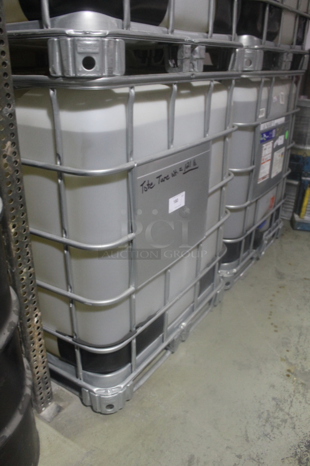 White Poly Tank in Metal Cage. BUYER MUST REMOVE. - Image 2 of 3