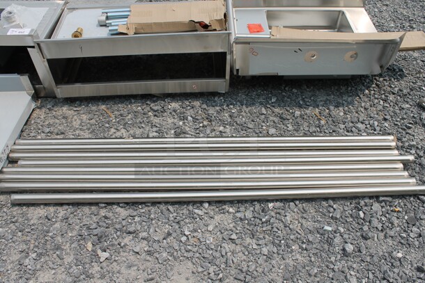 BRAND NEW SCRATCH AND DENT! Regency 600TWMS1672 Commercial Stainless Steel Tubular Wall Mounted Shelf - Image 6 of 6