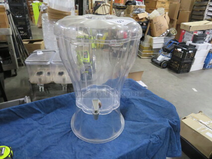 One Poly Beverage Dispenser With Lid Spigot And Stand.