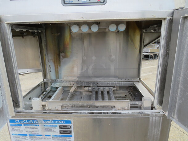 WOW!!!! One WORKING Hobart Hi Temp Conveyor Dish Machine. Model# CL44E. 208 Volt. 3 Phase. 67X29.5X79 $39,190.69. - Image 2 of 2