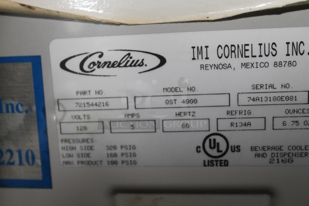 Cornelius QST 4000 Metal Commercial Countertop Beverage Dispenser. 120 Volts, 1 Phase. Cannot Test Due To Missing Power Cord - Image 5 of 5