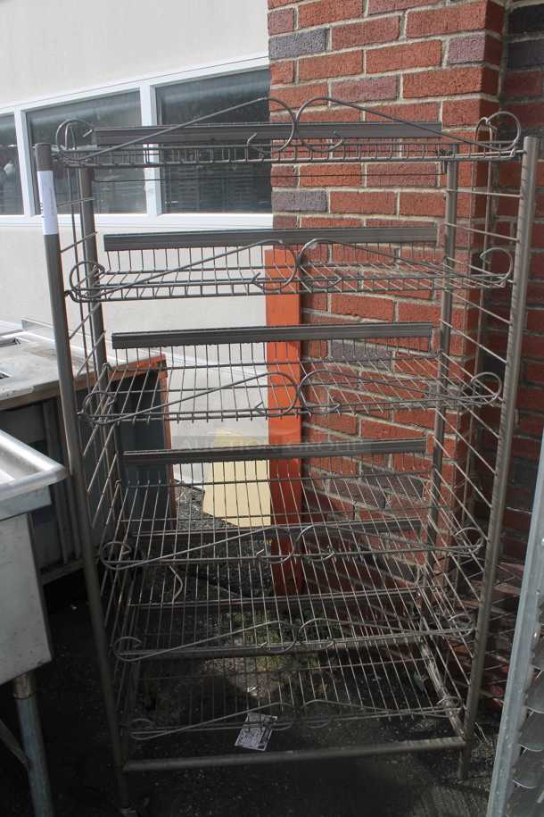 Brown Metal 6 Tier Wire Shelving Unit on Commercial Casters. - Image 1 of 2