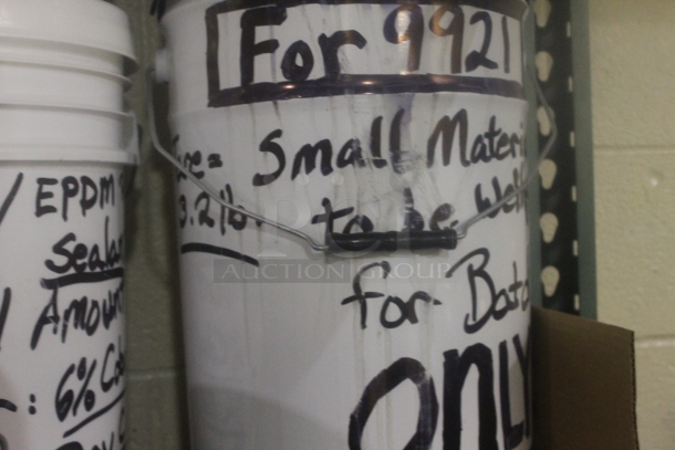 ALL ONE MONEY! TWO TIER PALLET LOT of Buckets of Various Contents Including Chiguard 5350 and Sealant.  BUYER MUST REMOVE. - Image 5 of 12