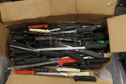 70 SHARPENED Stainless Steel Fillet Knives. 70 Times Your Bid!